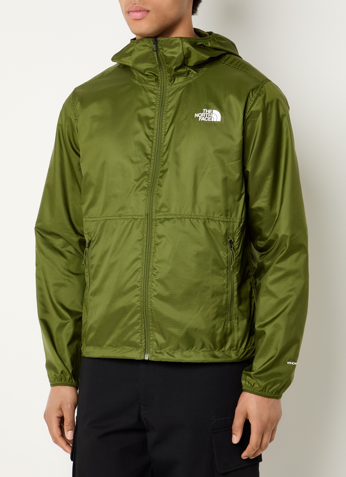 The North Face Cyclone windjack met capuchon en ritszakken - detail 4 groen