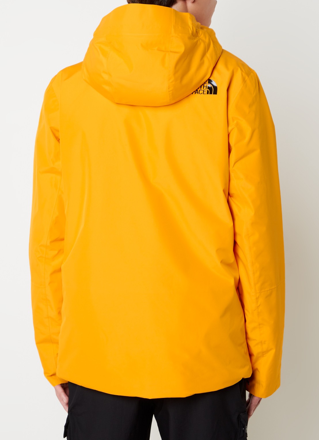 The North Face Descendit ski-jas met capuchon en logo - achterkant 3 okergeel