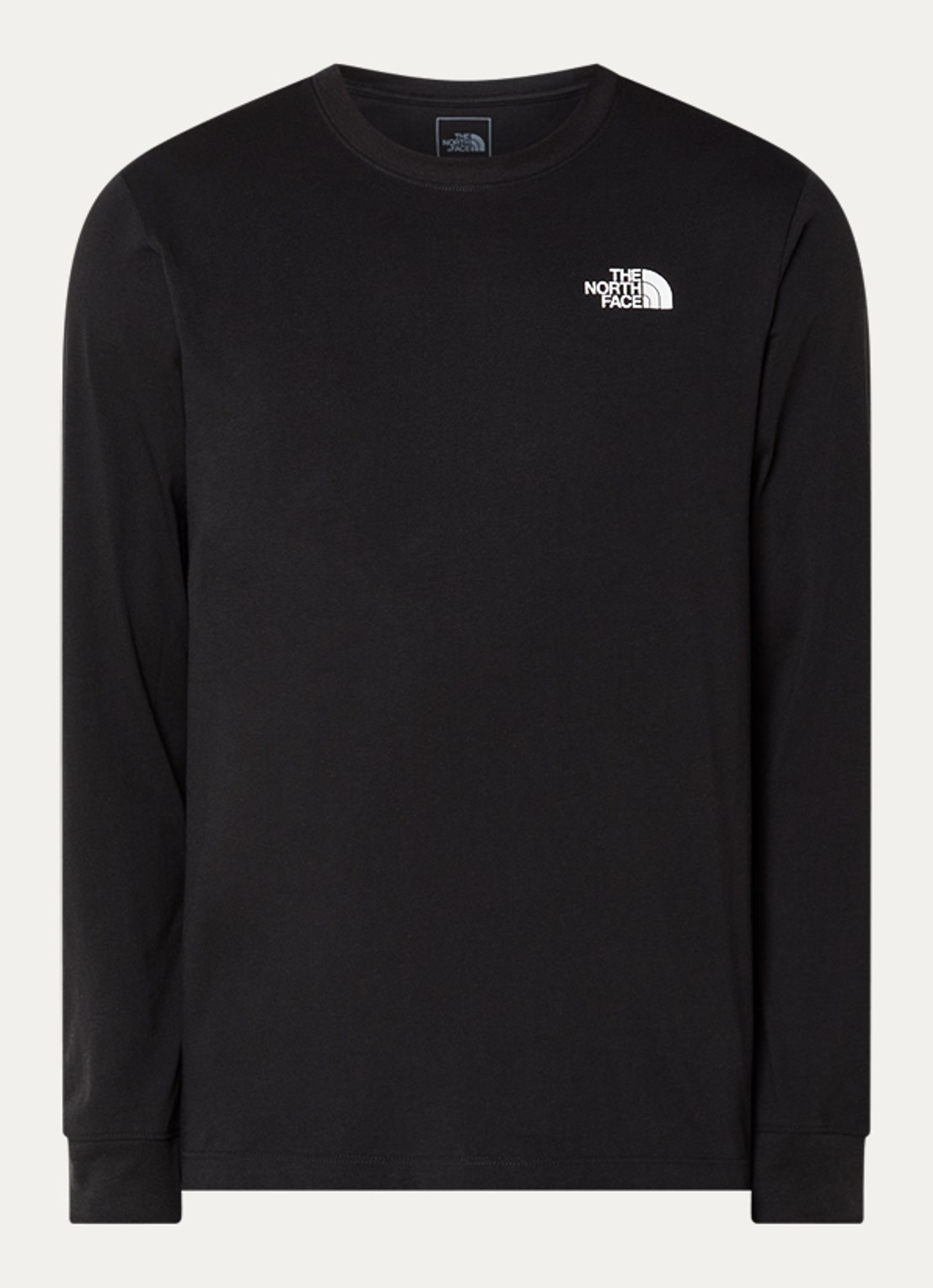 The North Face Evolution Box longsleeve met logo- en backprint - voorkant 3 zwart