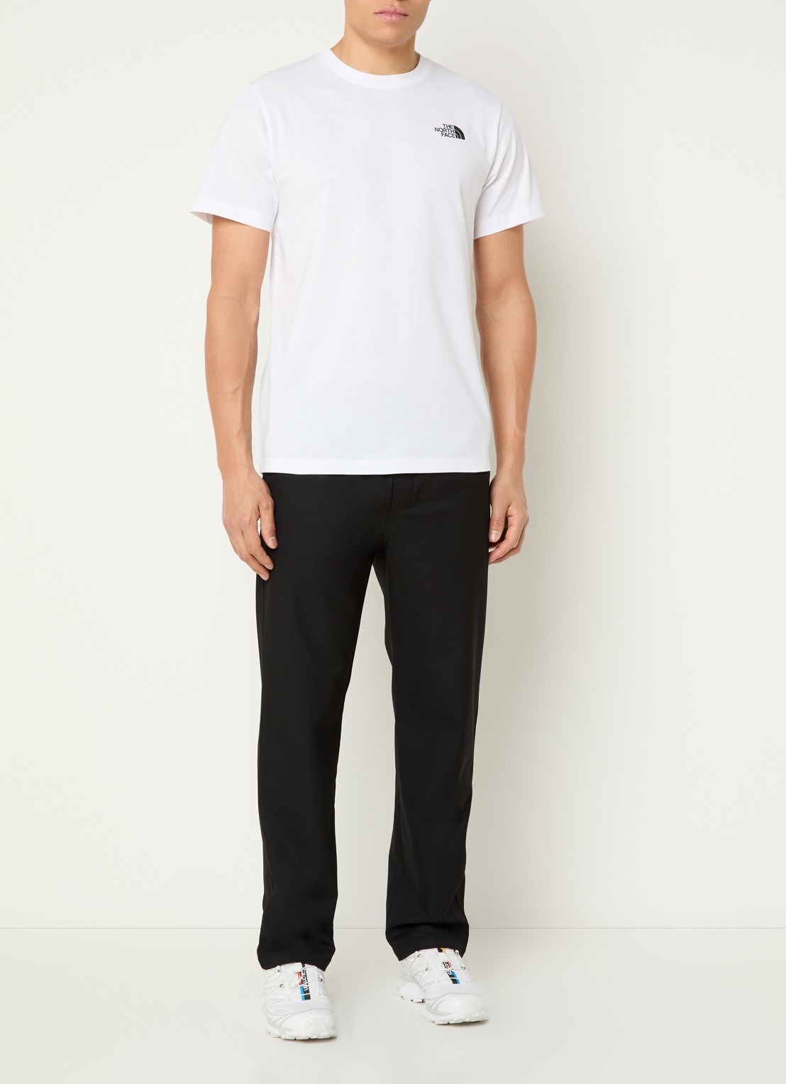 The North Face Evolution Box T-shirt met logo- en backprint - voorkant 3 wit