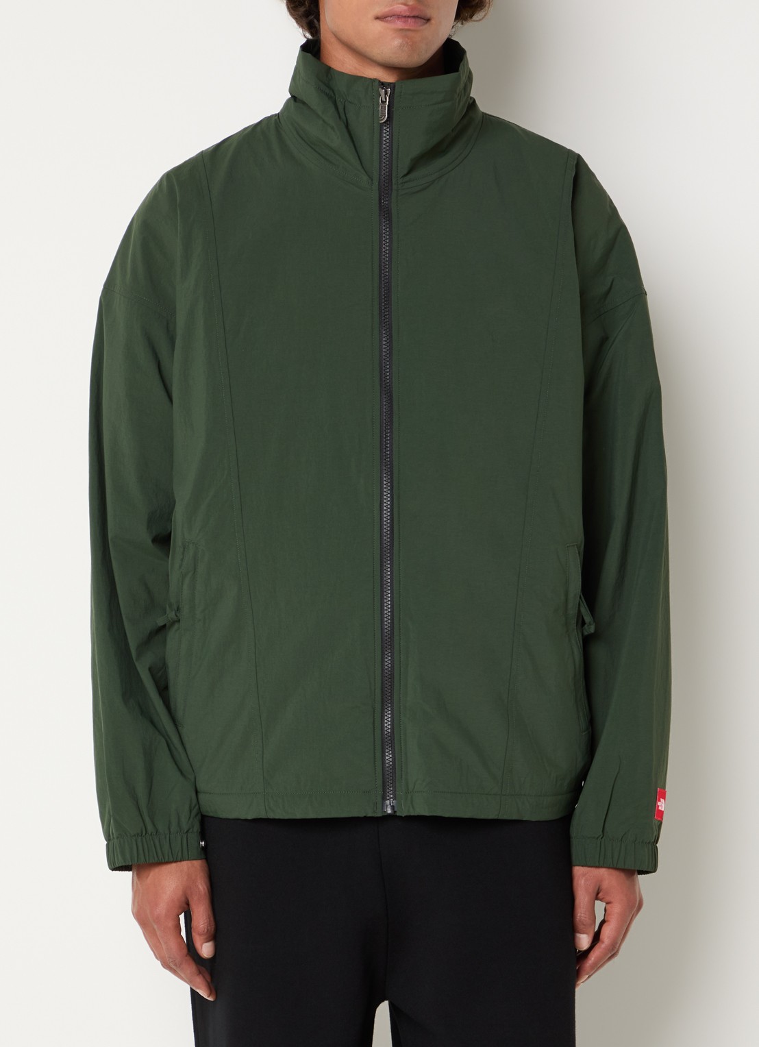 The North Face Jack met steekzakken - detail groen