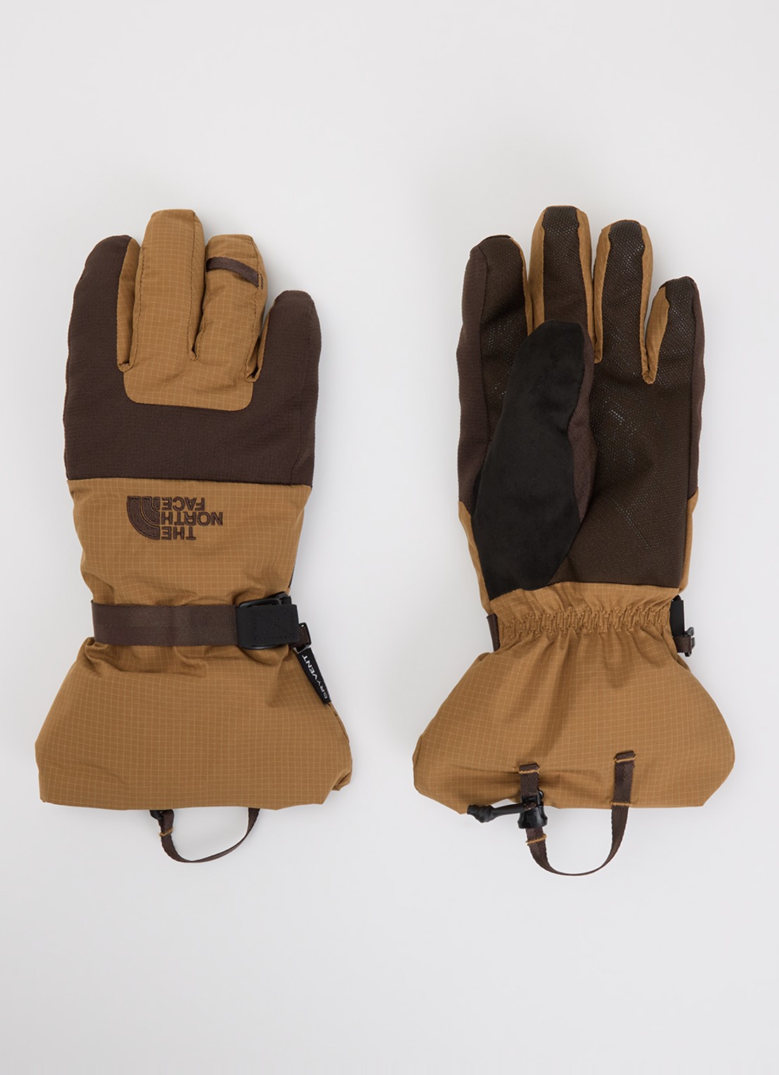 The North Face Montana handschoenen met logo - voorkant camel