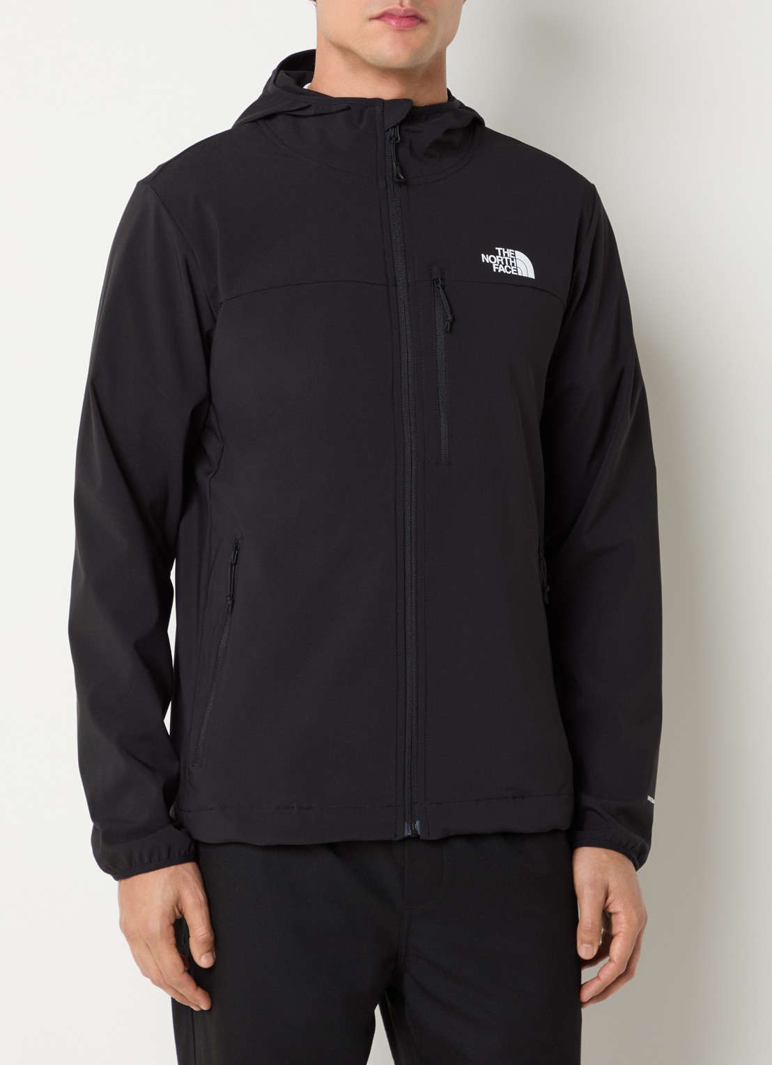 The North Face N Nimble softshell jack met capuchon - detail zwart