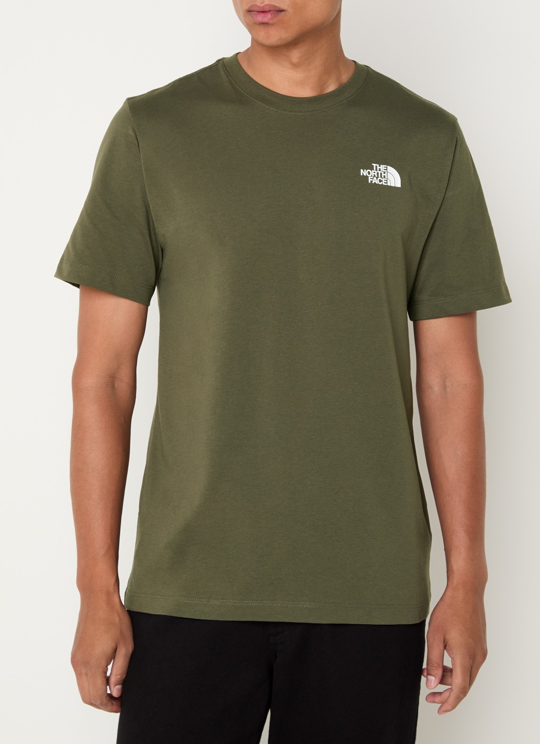 The North Face NSE Box Celebration T-shirt met logo- en backprint - achterkant 4 bronsgroen