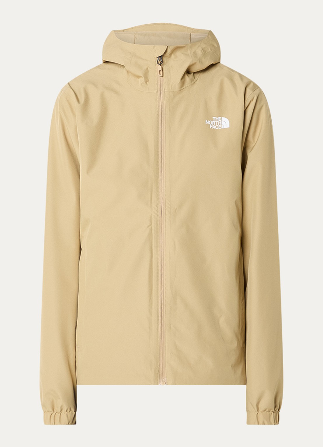 The North Face Quest windjack met capuchon en ritszakken - voorkant 2 beige