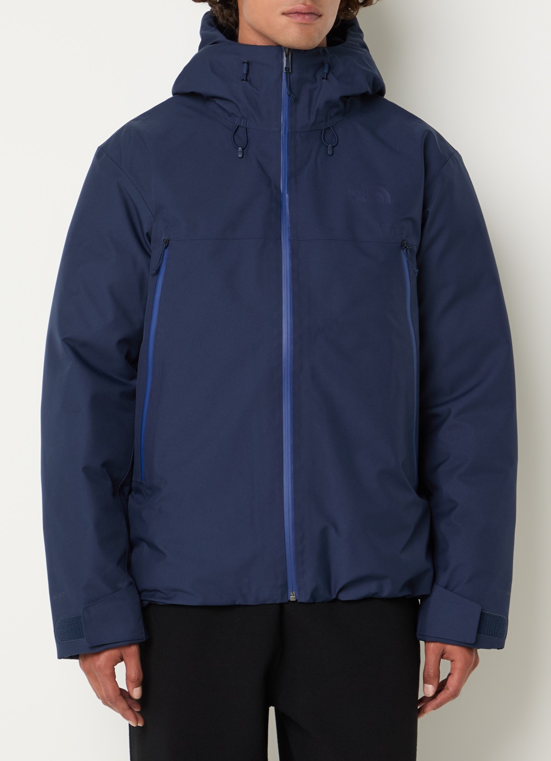 The North Face Range gewatteerd jack met donsvulling en capuchon - detail donkerblauw