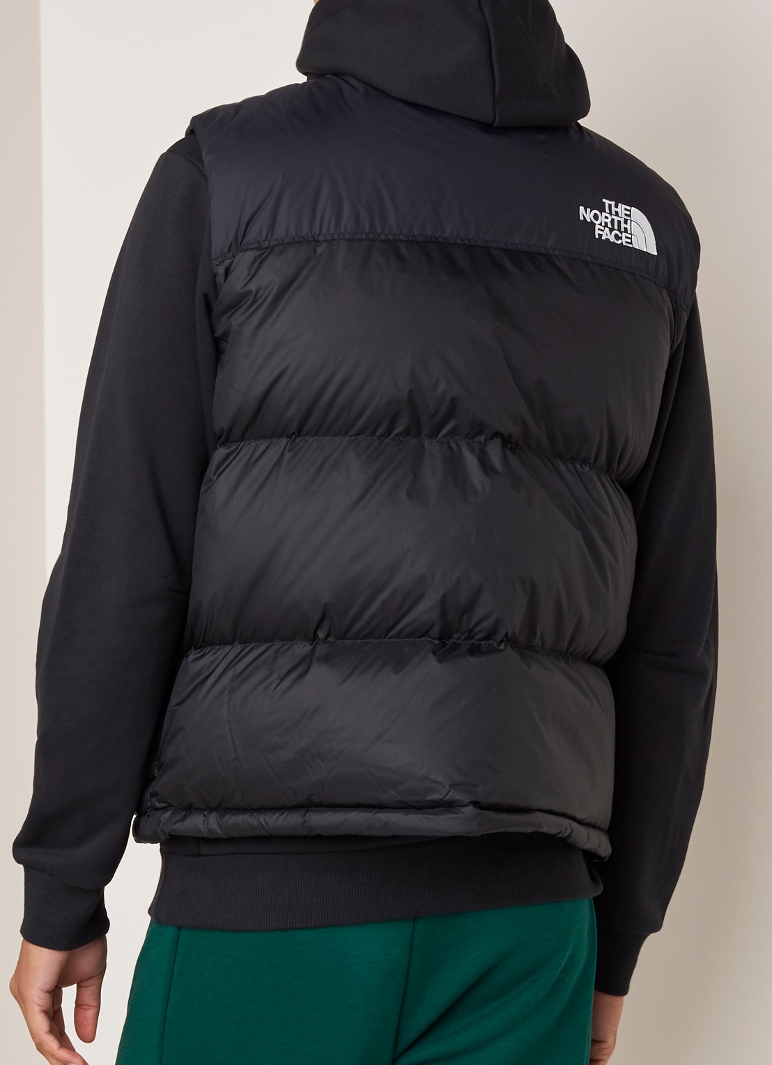The North Face Retro Nuptse gewatteerde bodywarmer met donsvulling - achterkant 3 zwart