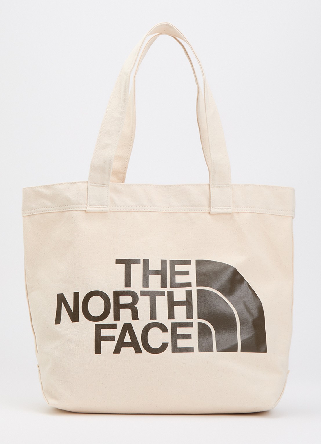 The North Face Shopper van canvas met logo  - voorkant 4 beige