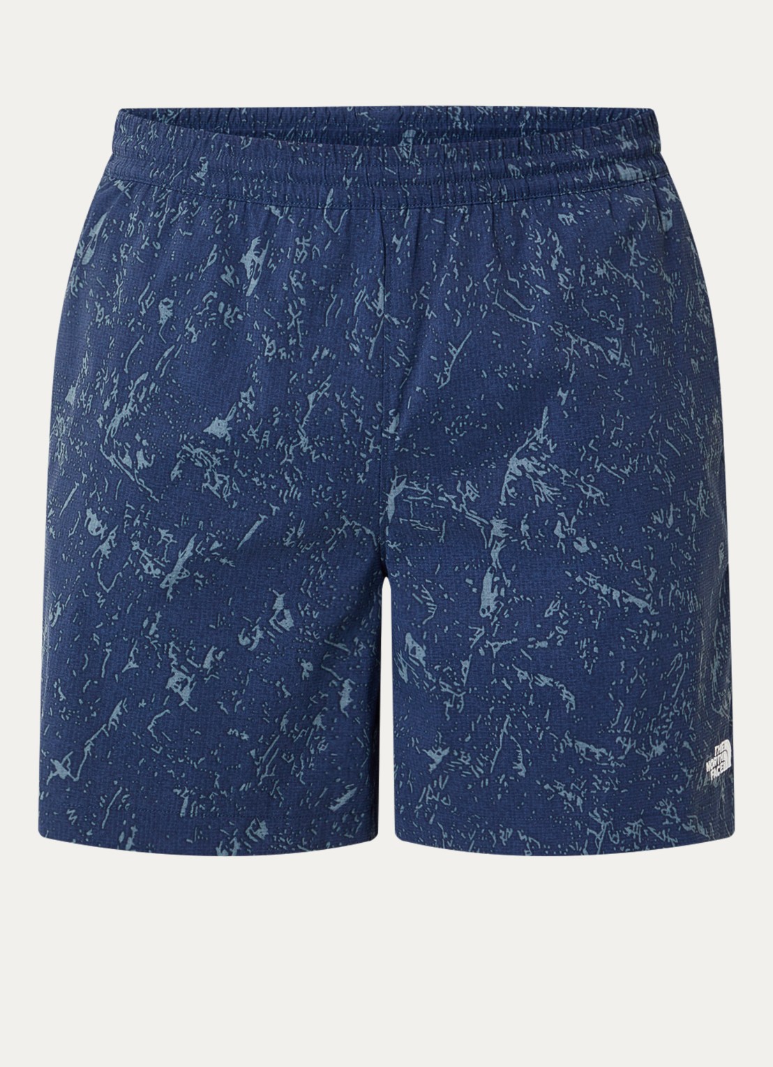 The North Face Straight fit korte broek met print en steekzakken - voorkant donkerblauw