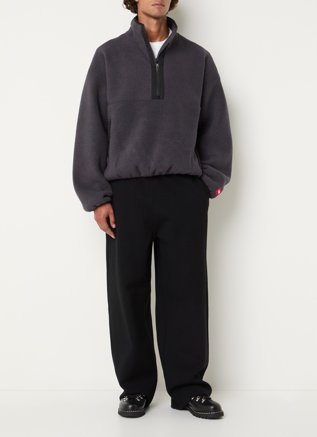 The North Face Sweater van fleece met halve rits - voorkant 3 grijs