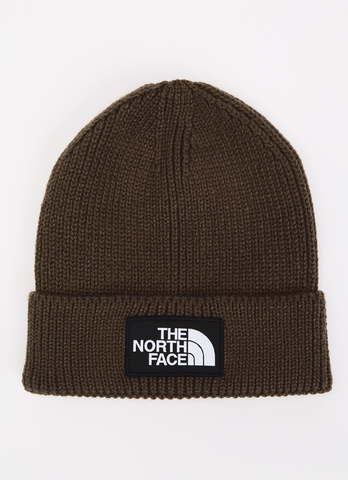 The North Face The Logo Box grofgebreide muts  - voorkant bruin