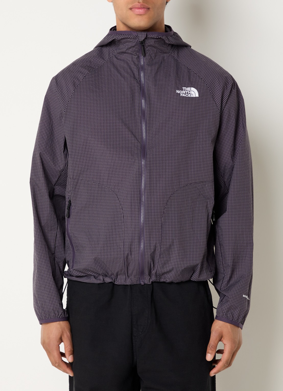 The North Face Windjack met capuchon en ritszakken - detail 2 paars