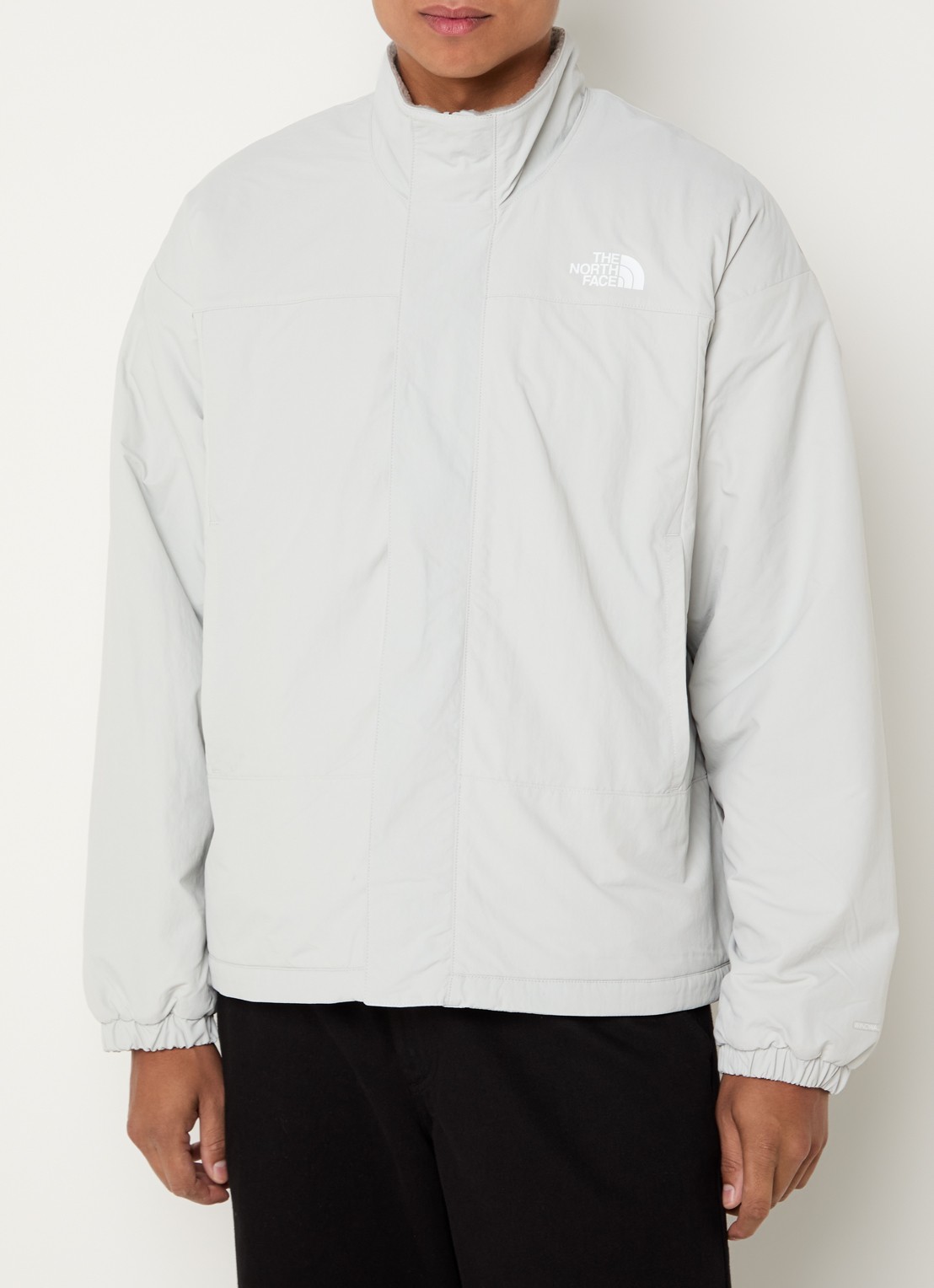The North Face Yumiori reversible jack van teddy met ritszakken - detail 4 lichtgrijs