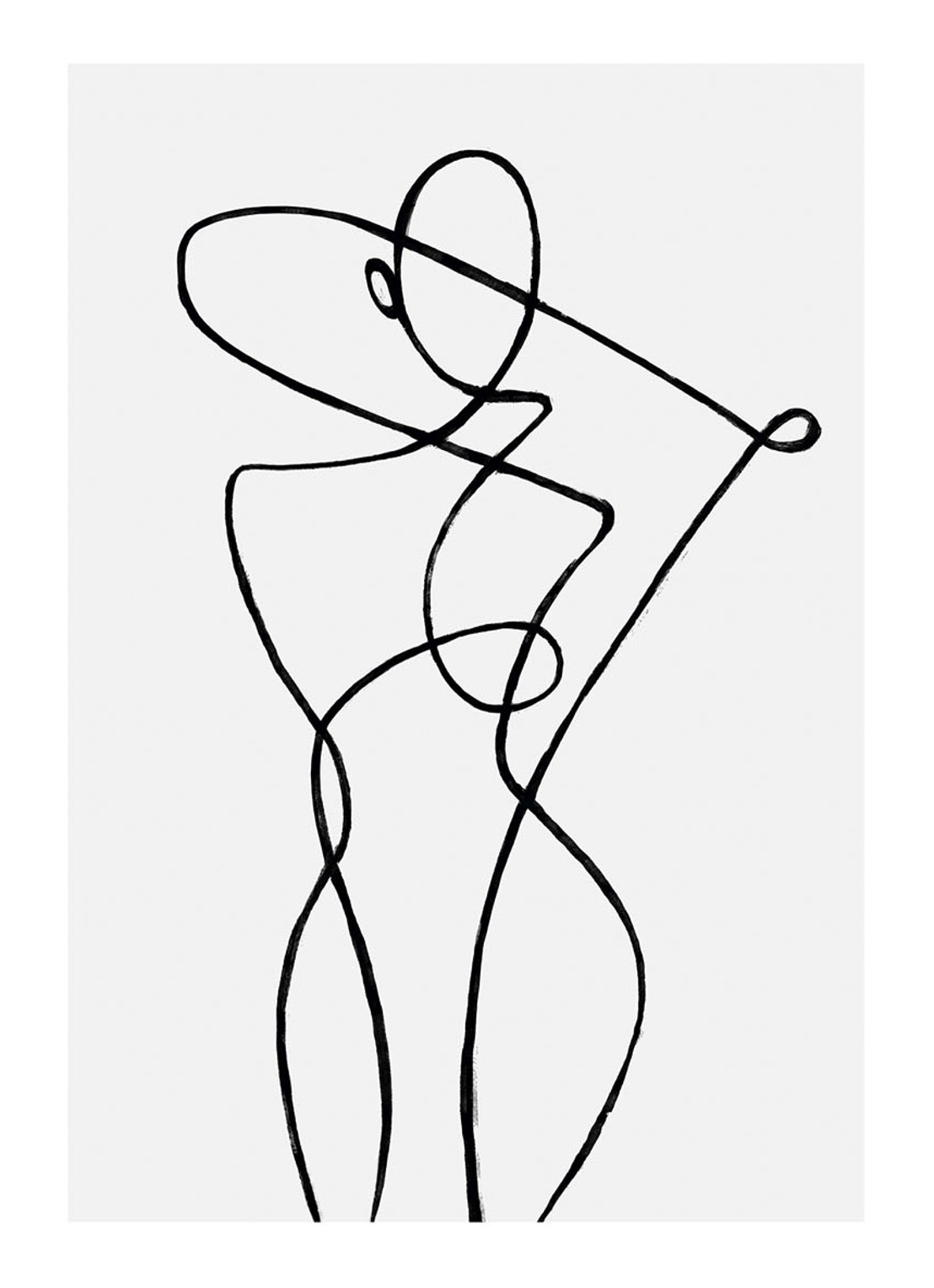 THE POSTER CLUB Antibes, Peytil print - voorkant zwart