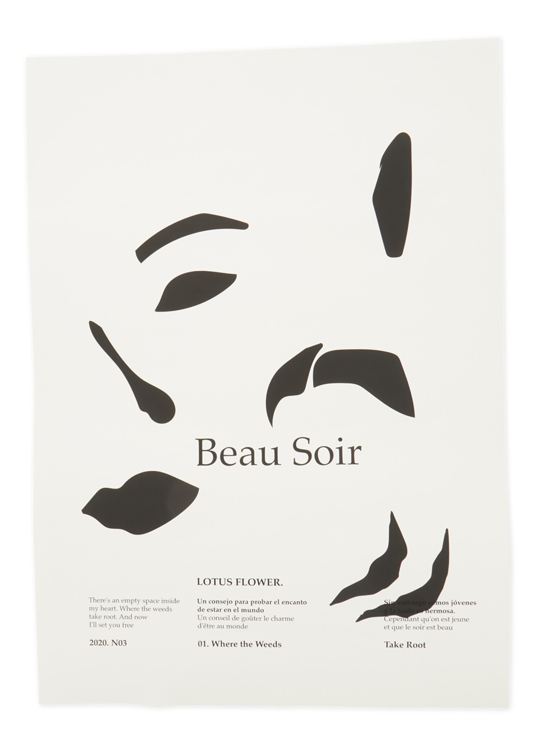 THE POSTER CLUB Beau Soir, Lucrecia Rey Caro print - voorkant creme