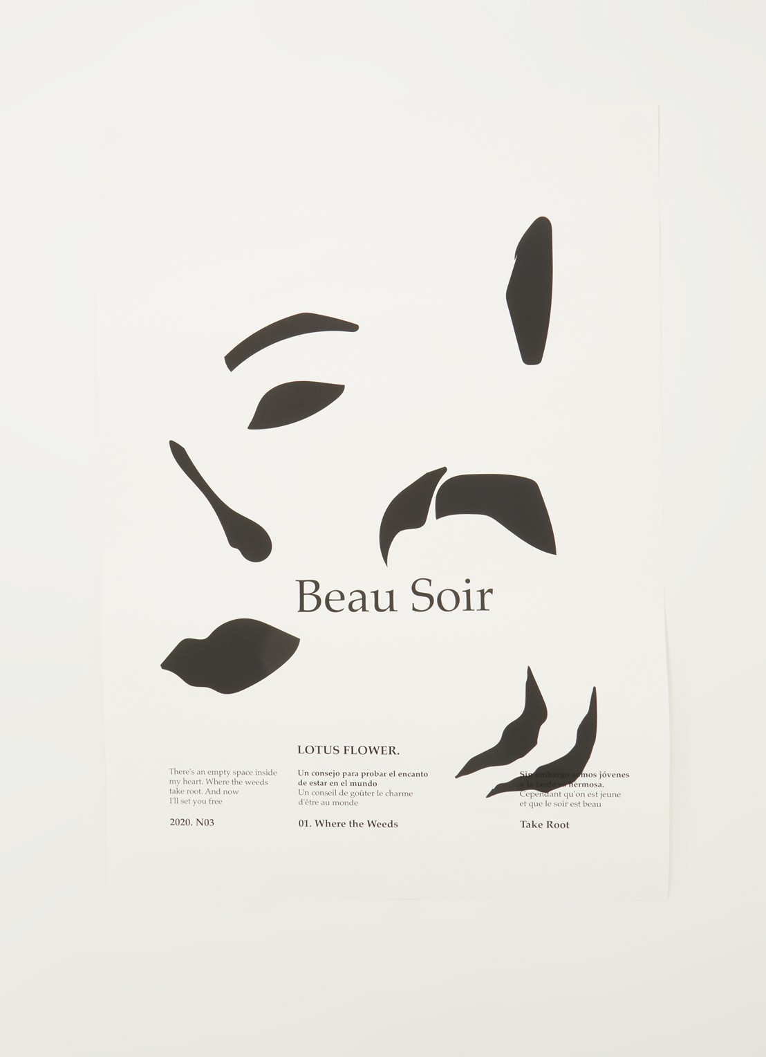 THE POSTER CLUB Beau Soir, Lucrecia Rey Caro print - voorkant 2 creme