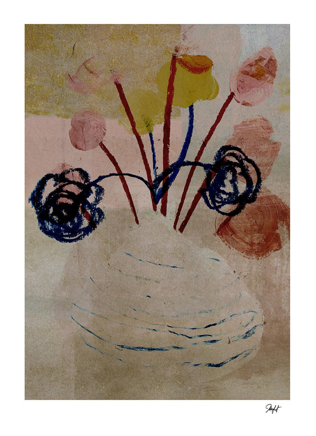 THE POSTER CLUB Blooming, Johannes Geppert print - voorkant beige