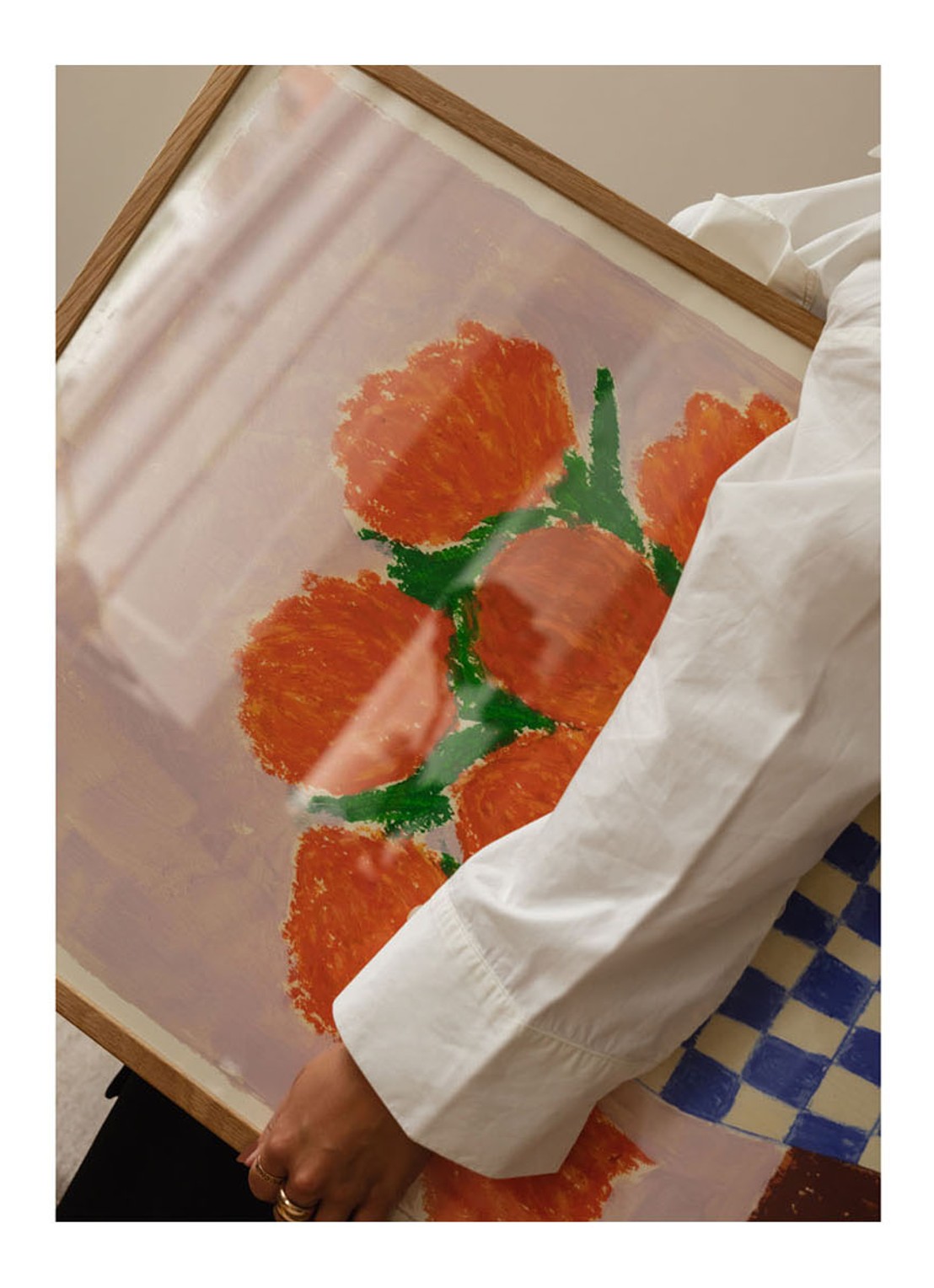THE POSTER CLUB Carla Llanos, Orange Flowers print - detail 2 multicolor