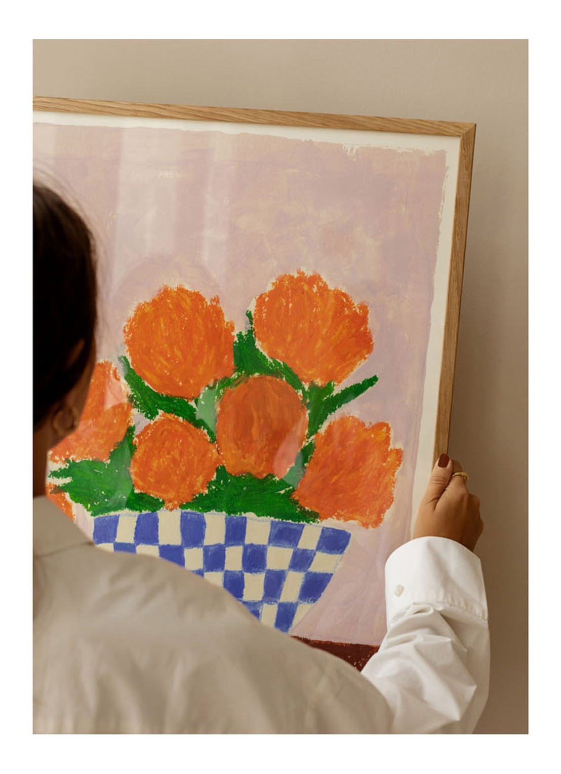 THE POSTER CLUB Carla Llanos, Orange Flowers print - detail 3 multicolor