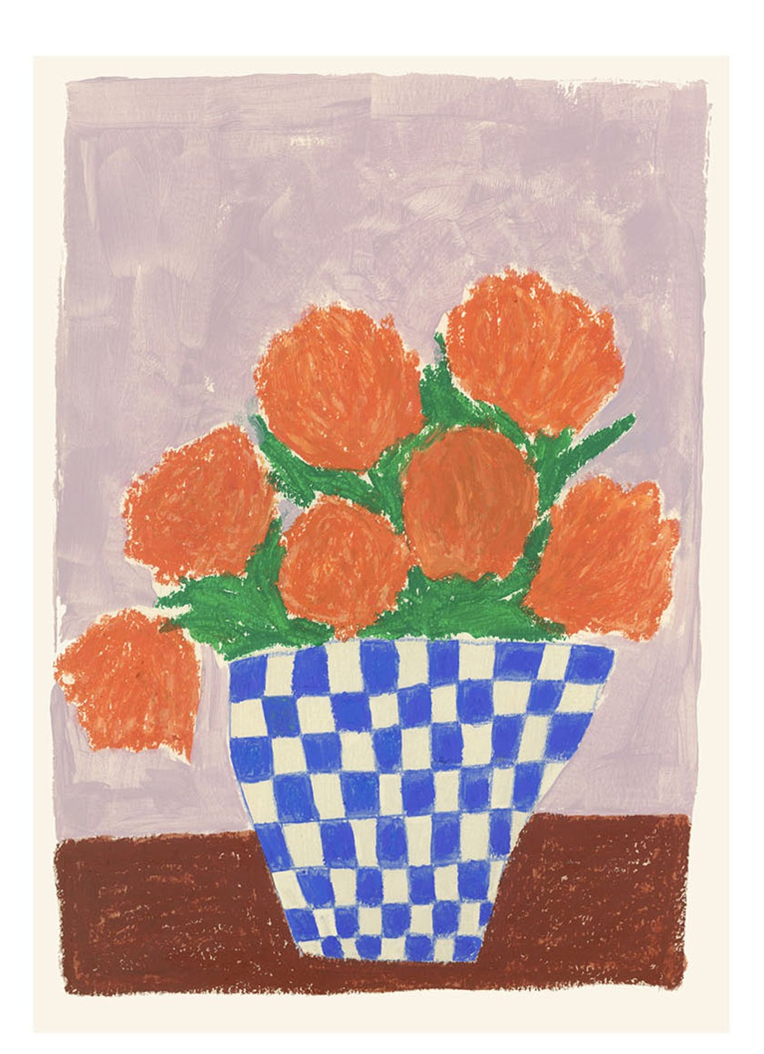 THE POSTER CLUB Carla Llanos, Orange Flowers print - voorkant 5 multicolor