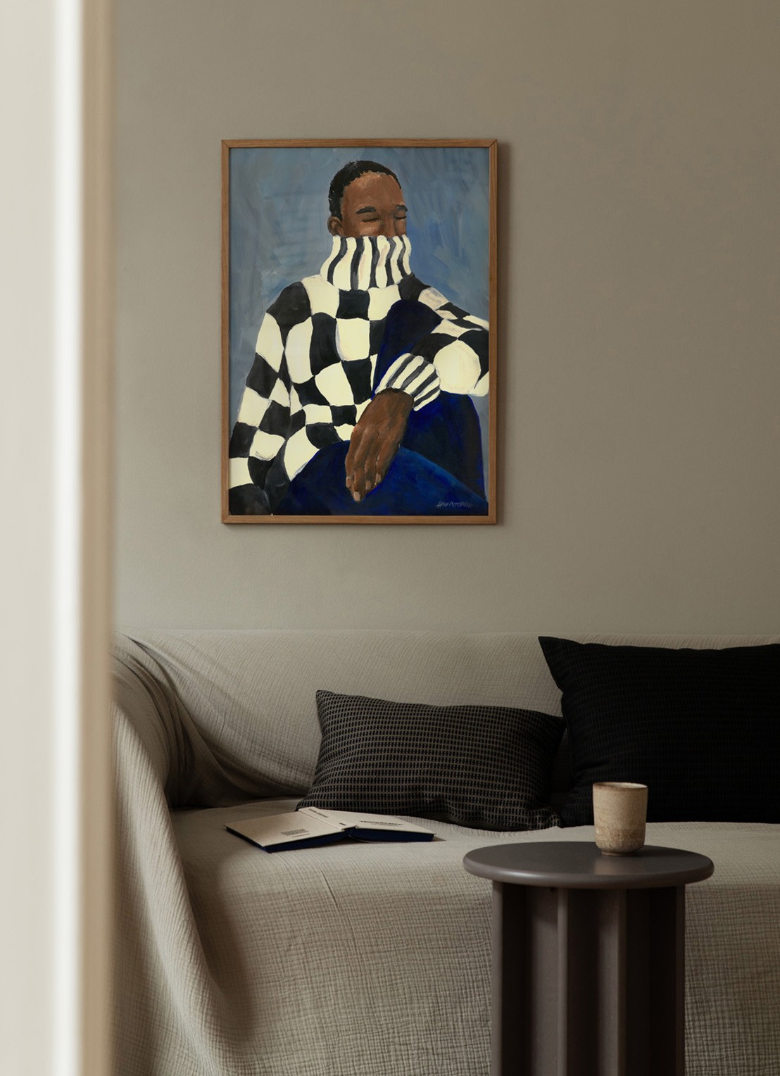 THE POSTER CLUB Check, Hanna Peterson print - voorkant 2 blauw