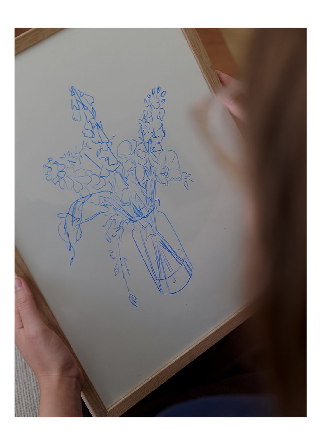 THE POSTER CLUB Flower Study, Chloe Purpero Johnson print - voorkant 2 blauw