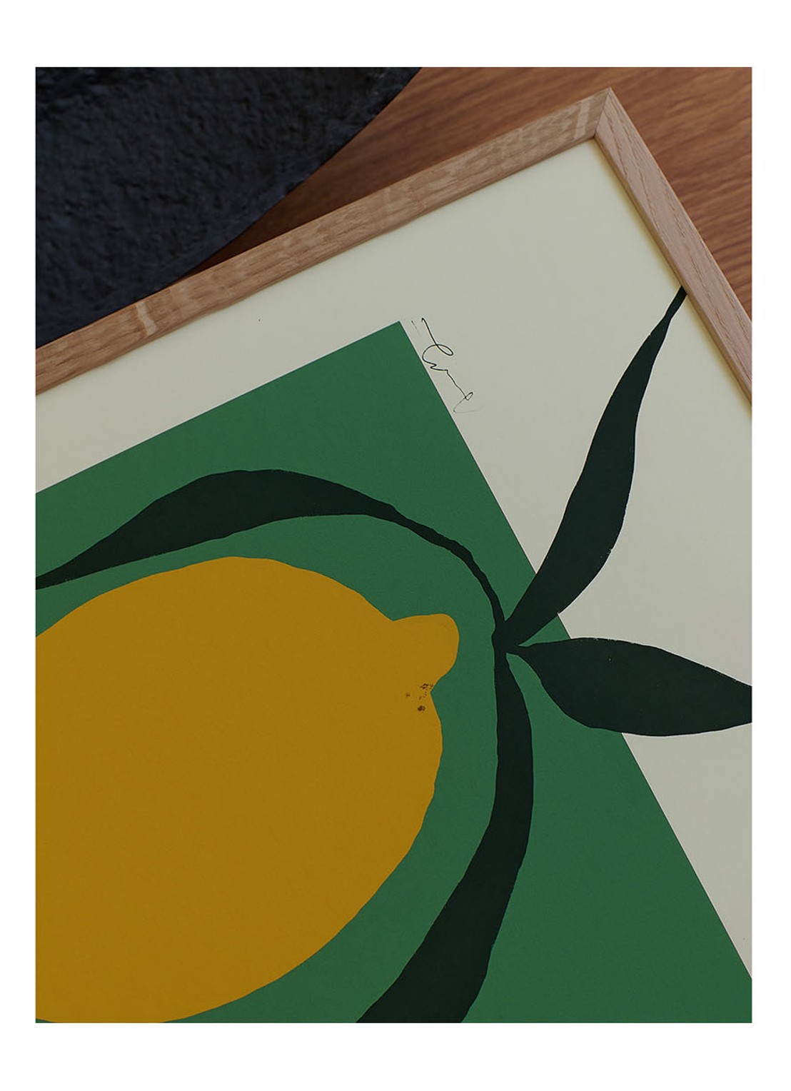THE POSTER CLUB Green Lemon, Anna Mörner print - detail groen