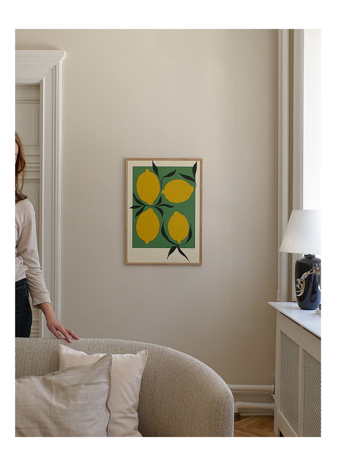 THE POSTER CLUB Green Lemon, Anna Mörner print - voorkant 3 groen