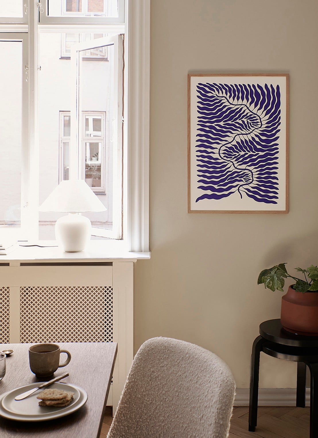 THE POSTER CLUB Little Blue, Linnéa Andersson print - voorkant 2 blauw