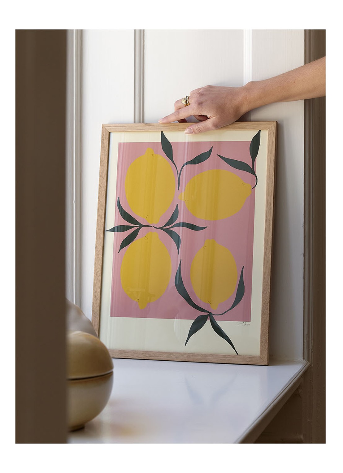 THE POSTER CLUB Pink Lemon, Anna Mörner print - voorkant 3 oudroze