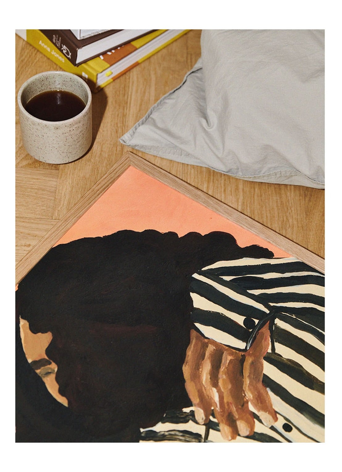 THE POSTER CLUB Serene Stripes, Hanna Peterson print - detail 3 zalmroze