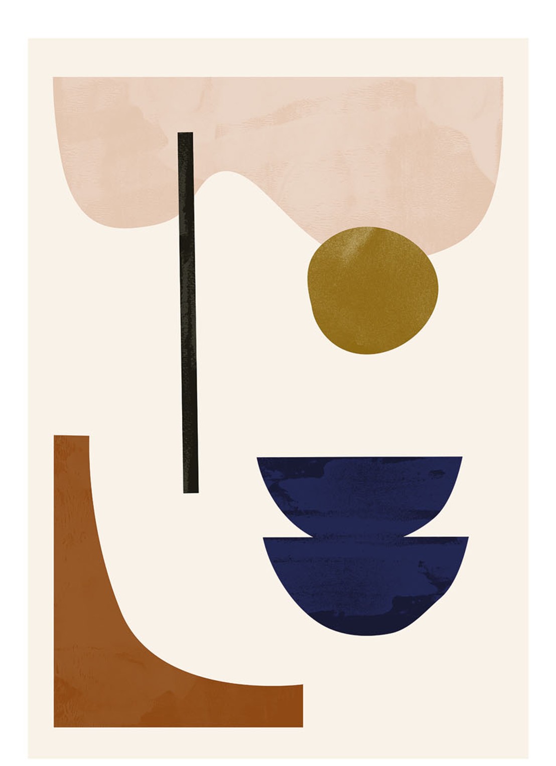 THE POSTER CLUB Shapescape 08, Jan Skacelik print - voorkant beige