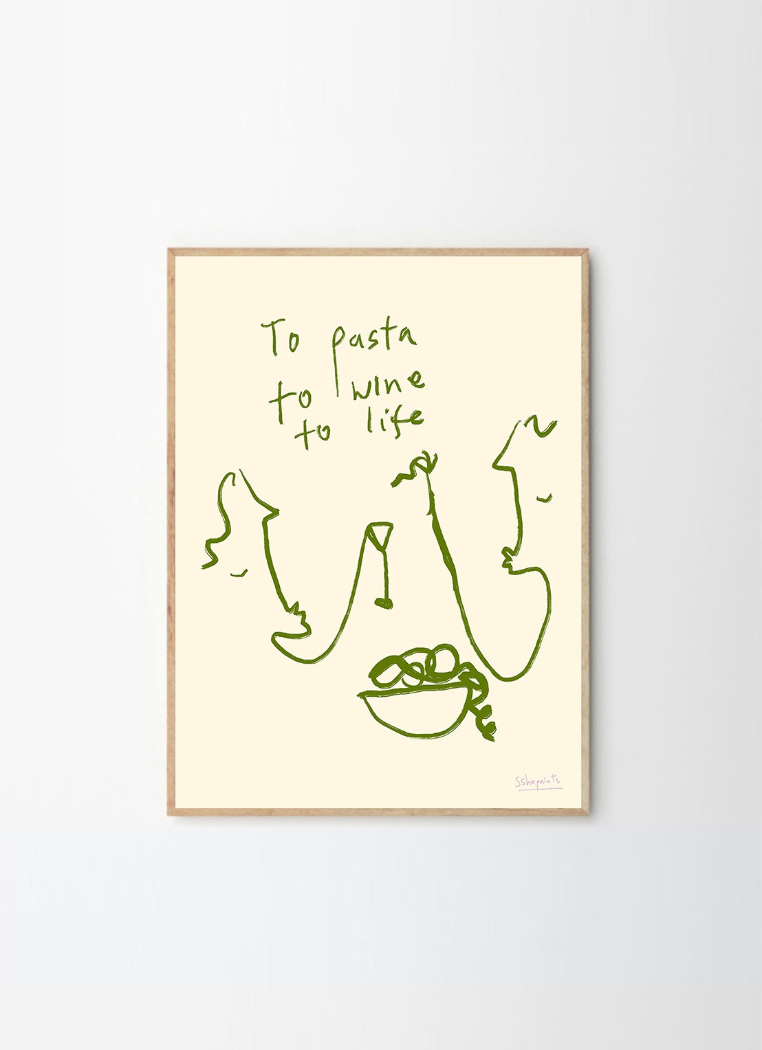 THE POSTER CLUB To Life, Ruby Hughes print - voorkant groen