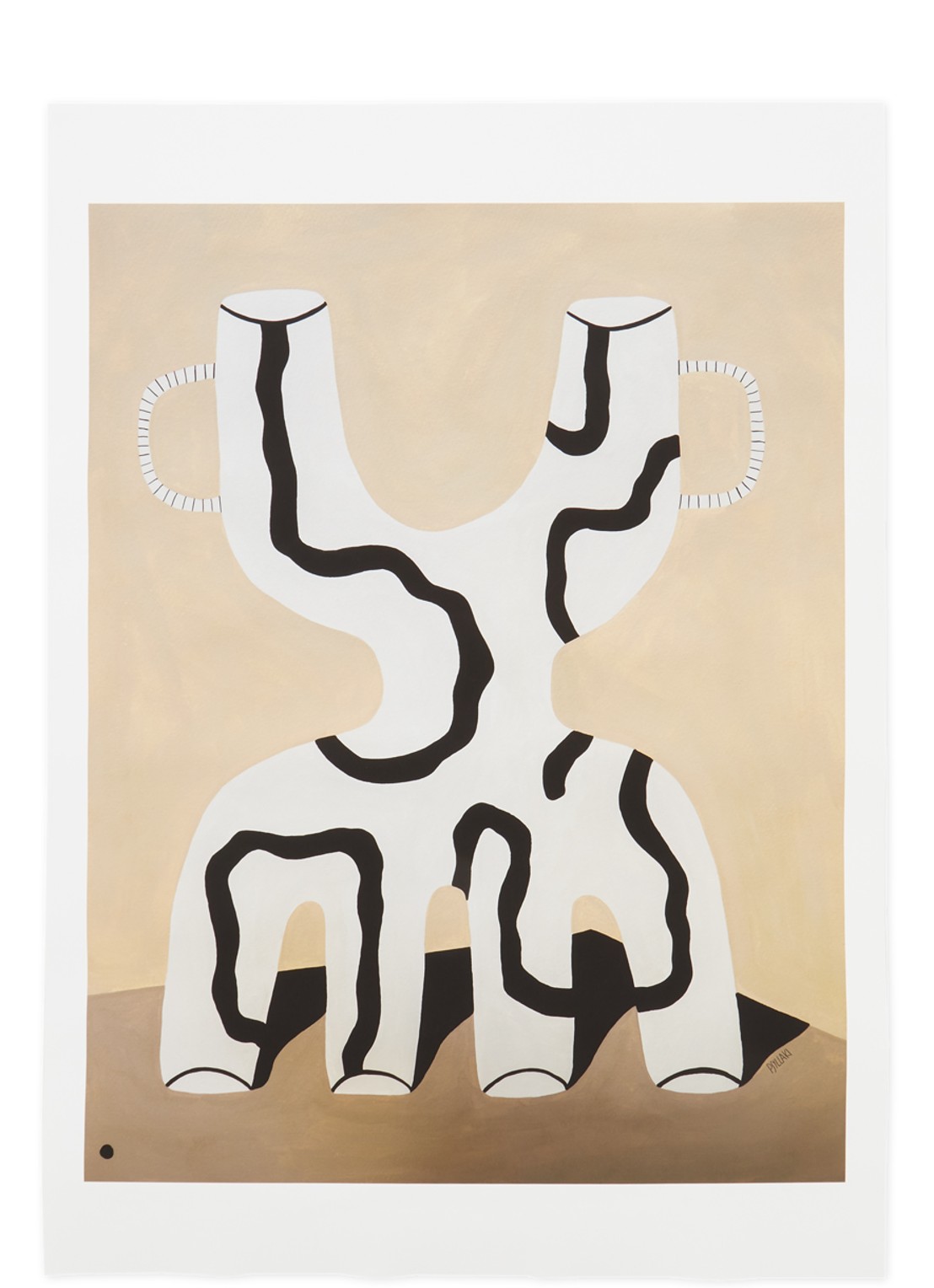 THE POSTER CLUB Veins 02, Studio Paradissi print - voorkant lichtbruin