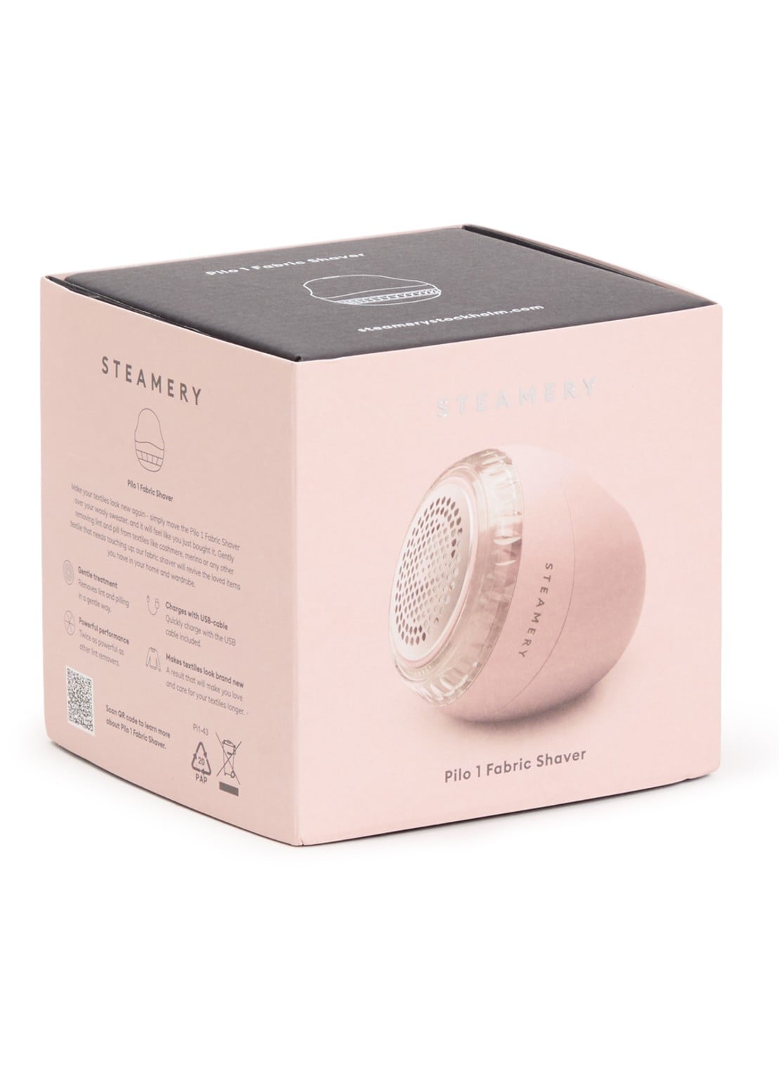 The Steamery Pilo 1 Fabric Shaver ontpiller  - voorkant roze