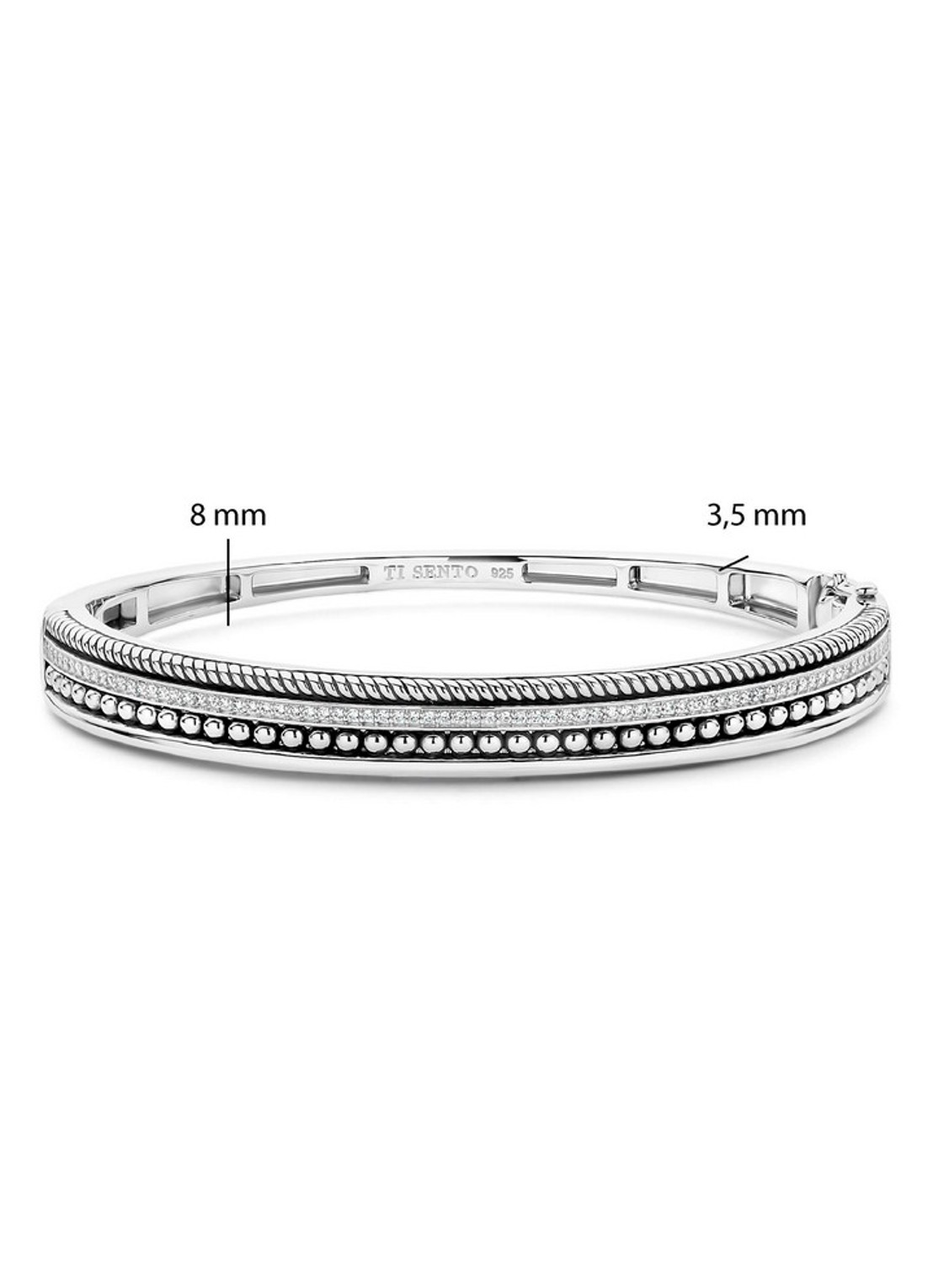 TI SENTO - Milano Armband 23093ZI - detail 3 zilver