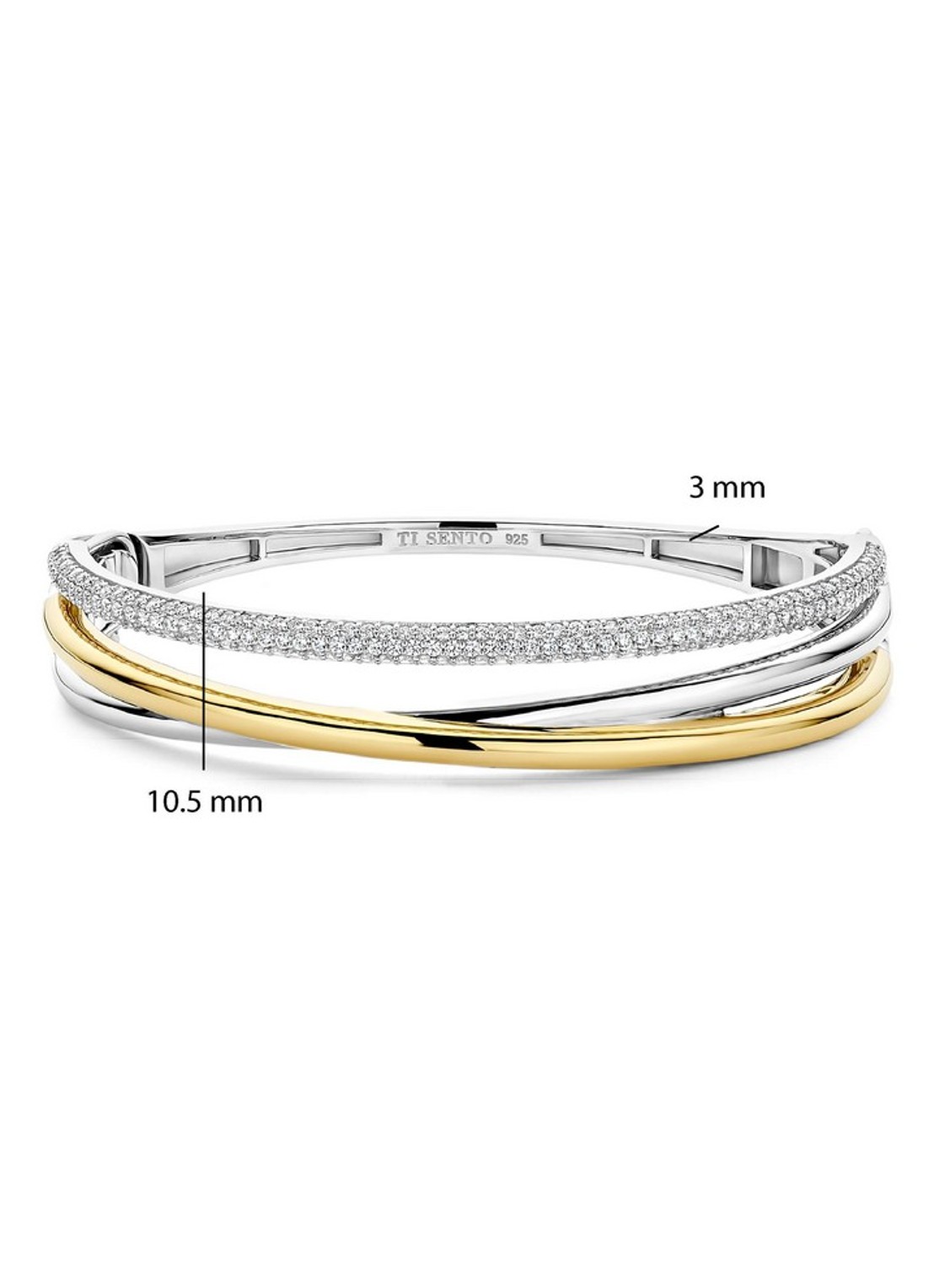 TI SENTO - Milano Armband 23094ZY - detail 5 zilver