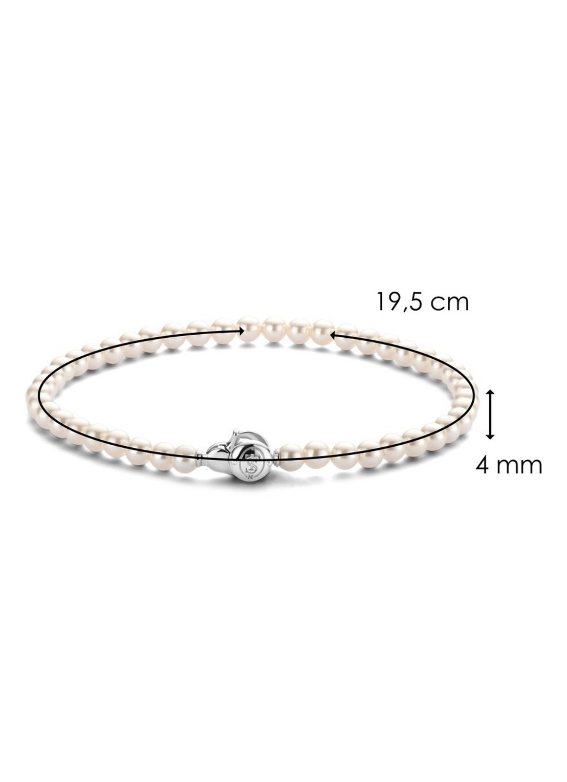 TI SENTO - Milano Armband met kleursteen 2908PW - detail 5 parelmoer