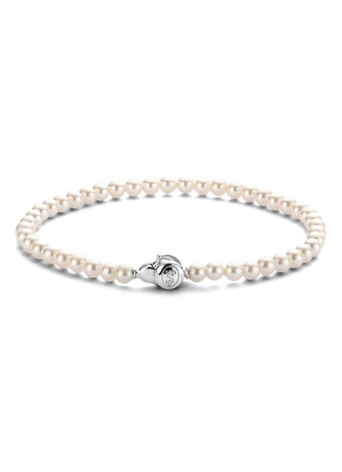 TI SENTO - Milano Armband met kleursteen 2908PW - voorkant parelmoer