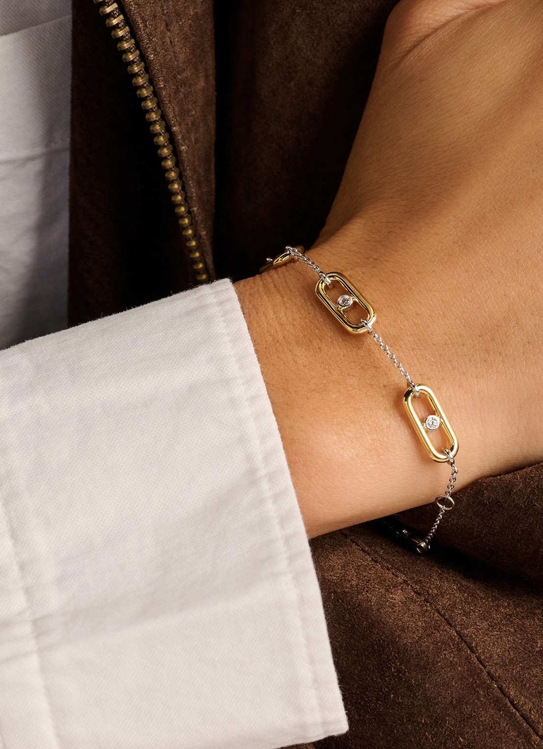 TI SENTO - Milano Armband met zirkonia 23111ZY - voorkant 5 goud