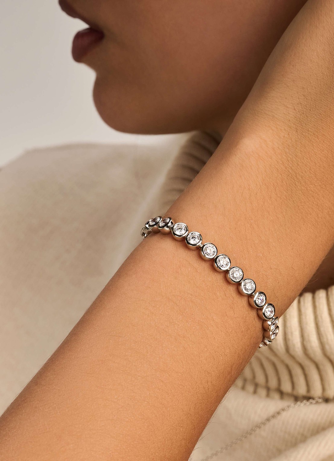 TI SENTO - Milano Armband van zilver 23107ZI - voorkant 5 zilver