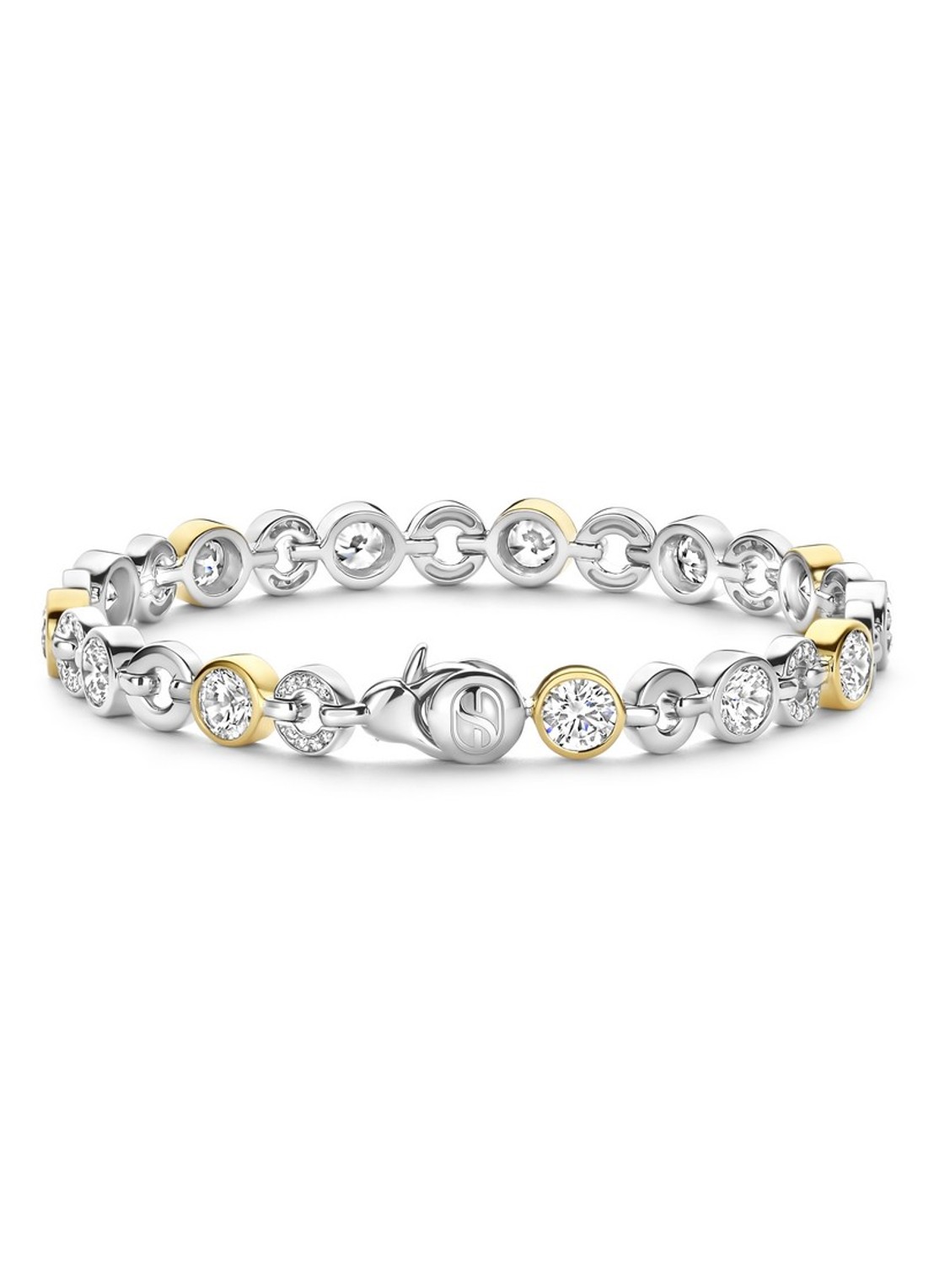TI SENTO - Milano Armband verguld 23054ZY - voorkant zilver