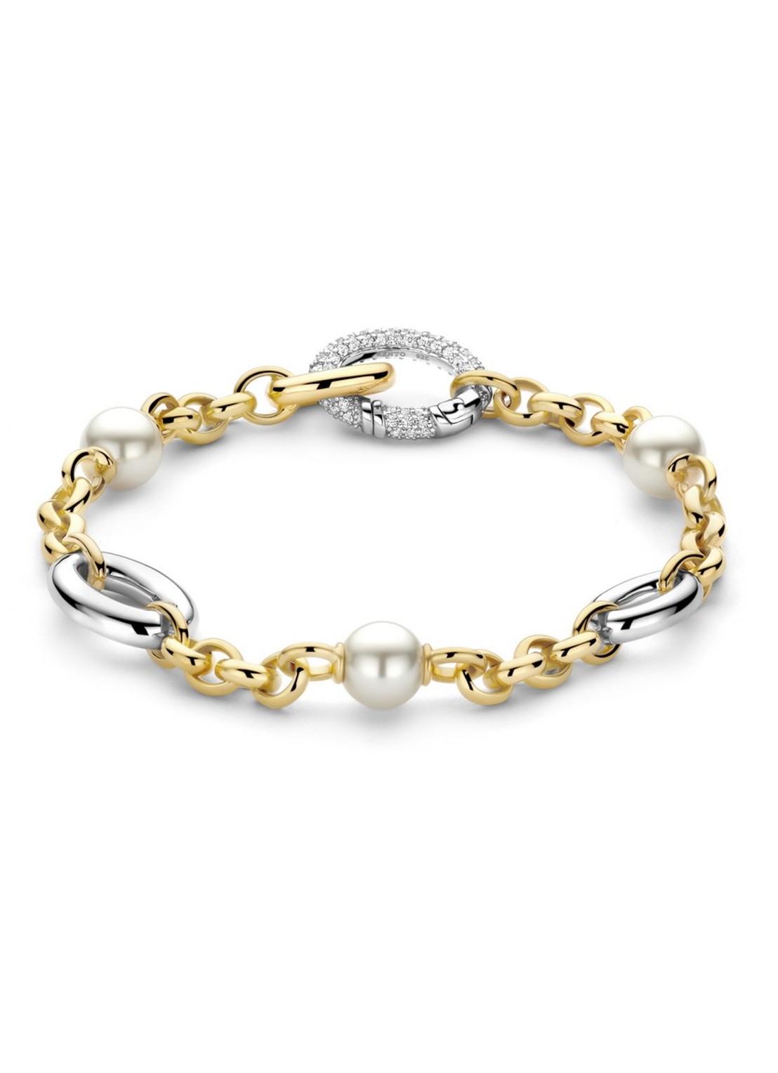 TI SENTO - Milano Armband verguld 23075ZY - voorkant goud