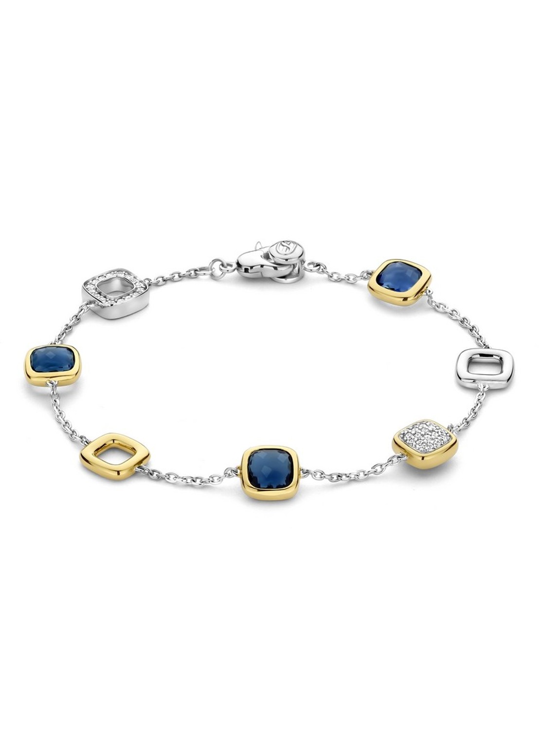 TI SENTO - Milano Armband verguld 23080DB - voorkant 3 zilver