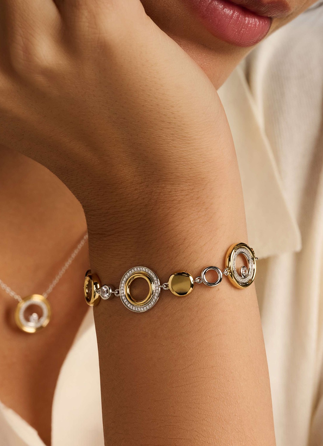 TI SENTO - Milano Armband verguld 23113ZY - voorkant 2 goud
