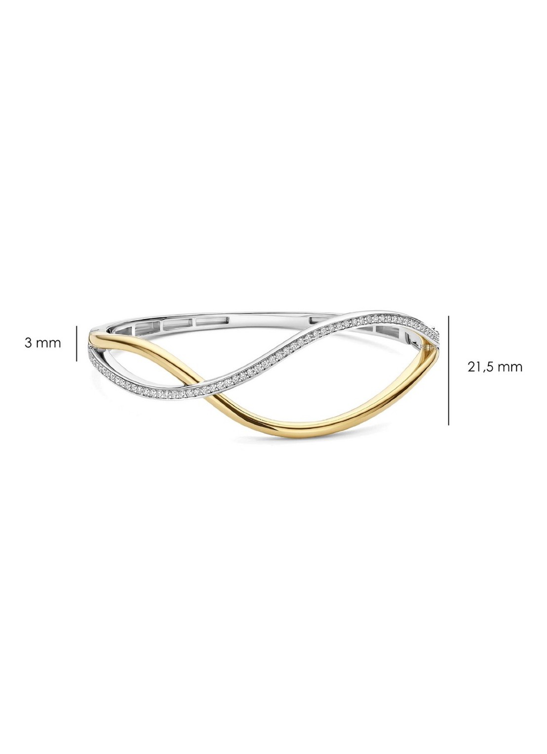 TI SENTO - Milano Bangle met zirkonia 23101ZY - detail 3 zilver
