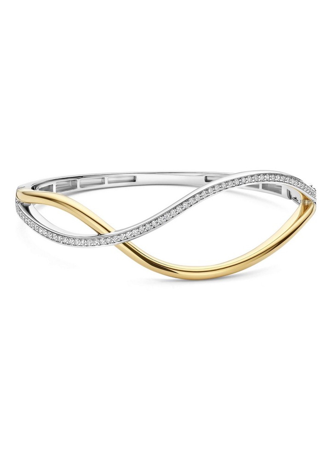TI SENTO - Milano Bangle met zirkonia 23101ZY - voorkant 8 zilver