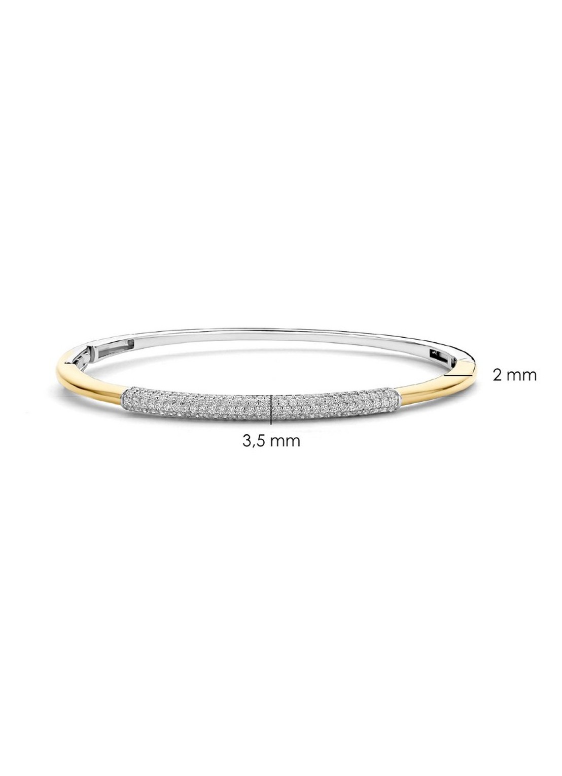 TI SENTO - Milano Bangle met zirkonia 23103ZY - detail 3 goud