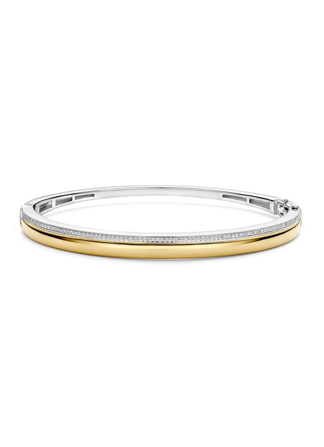 TI SENTO - Milano Bangle met zirkonia 23106ZY - voorkant 8 goud