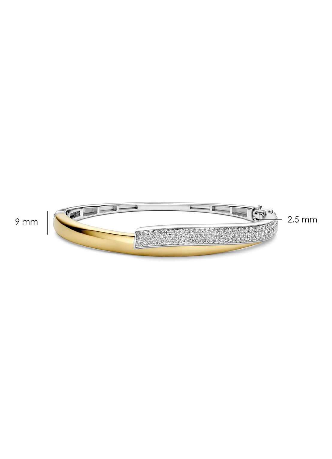 TI SENTO - Milano Bangle met zirkonia 23110ZY - detail 3 goud